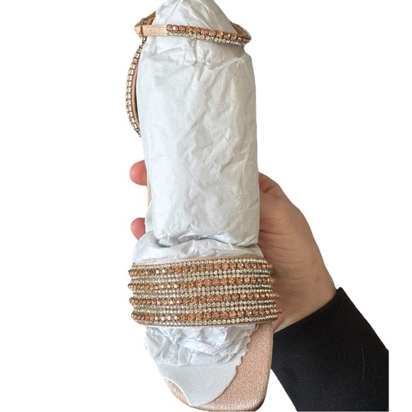 Badgley Mishka Becca Strappy Block Heel Rhinestone‎ 6 Sandals Pink - Picture 5 of 8